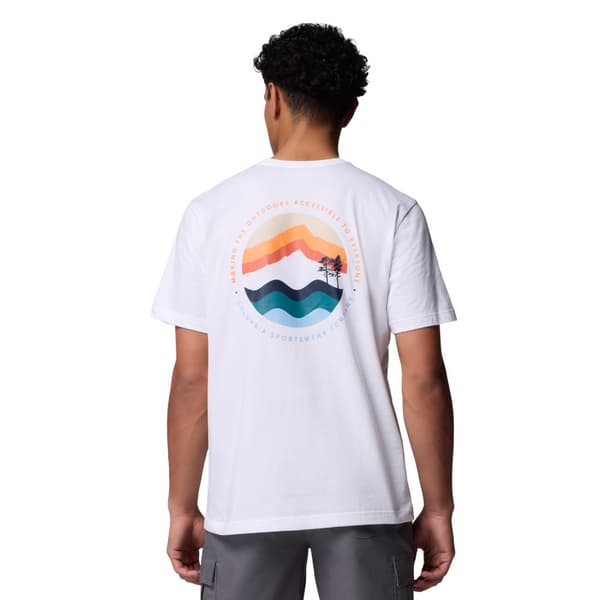 Columbia Kettle River Outdoor Tee 2120411101, Mand, T-shirt, Hvid