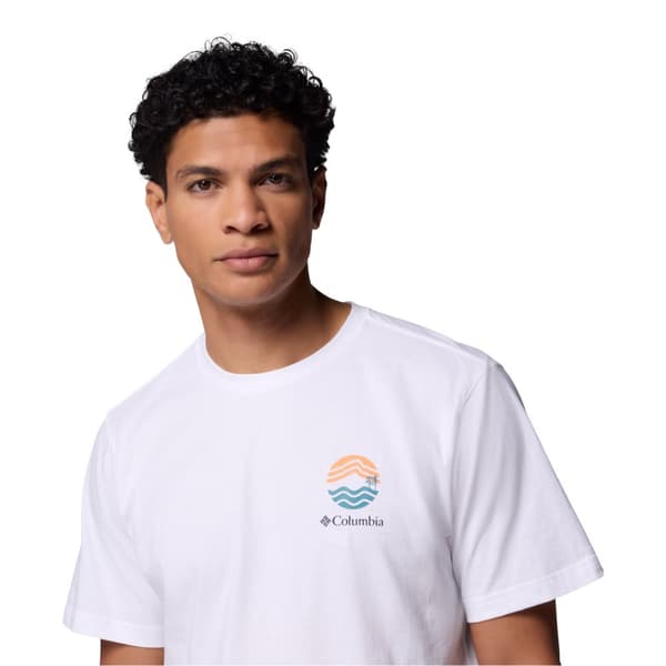 Columbia Kettle River Outdoor Tee 2120411101, Mand, T-shirt, Hvid