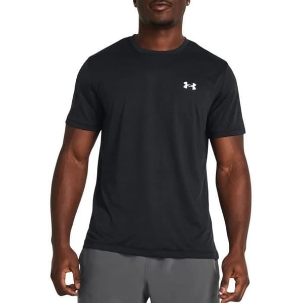 T-shirt - UNDER ARMOR - Launch Men - Korta ärmar - Svart - Vanlig