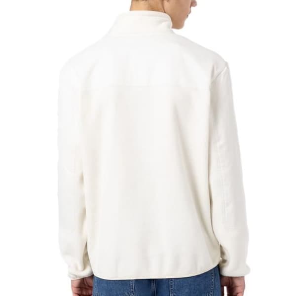 Fleece tröja herr vit Dickies Port Allen - Hög krage - Långa ärmar - Bröstficka