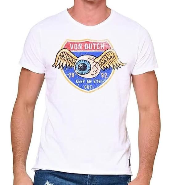 Vondutch - T-shirt med V-ringning för män Keep an Eye Out