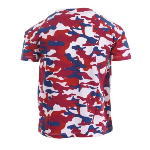 T-shirt Tjej - TEDDY SMITH - Tarmy - Kamouflagetryck - Rosa/Vit/Blå