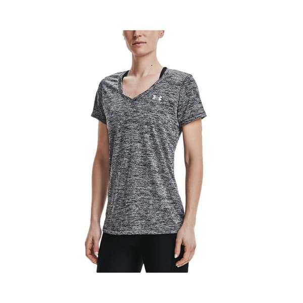 Fitness T-shirt - UNDER ARMOR - Tech Twist - Dam - Korta ärmar - Svart/Grå