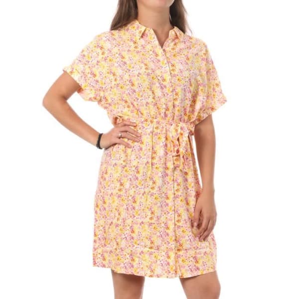Kjol Chemise Vit/Gul Kvinna Vero Moda Easy