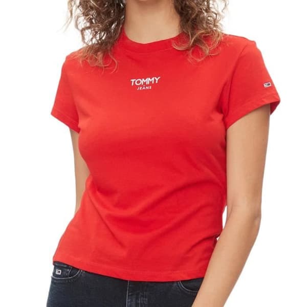 T-shirt Röd Dam Tommy Hilfiger Essential