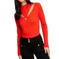 Miniatyrbild 1 av 2: Pull Femme Morgan Meline - Orange - Långa ärmar - Höga krage