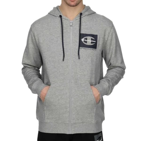 Grå Zip-Hoodie Herr Champion Classic Label
