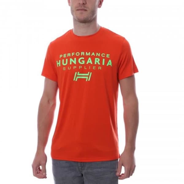T-shirt herr Hungaria Basic Corporate - Orange - Kortärmad - 100% viskos