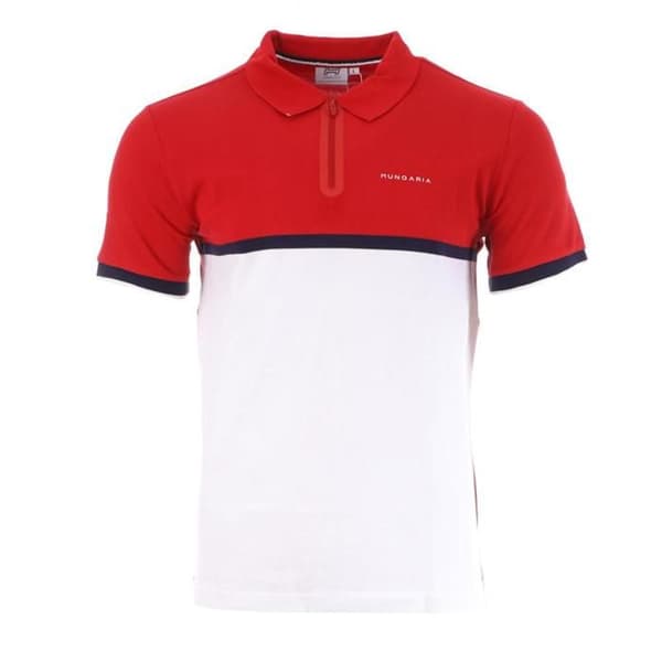Hungaria Polo kort ärm Coton Mixte Röd