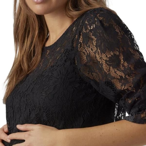 T-shirt kvinna svart Vero Moda graviditet - 3/4 ärm - Sammansättning 65% bomull, 35% polyamid