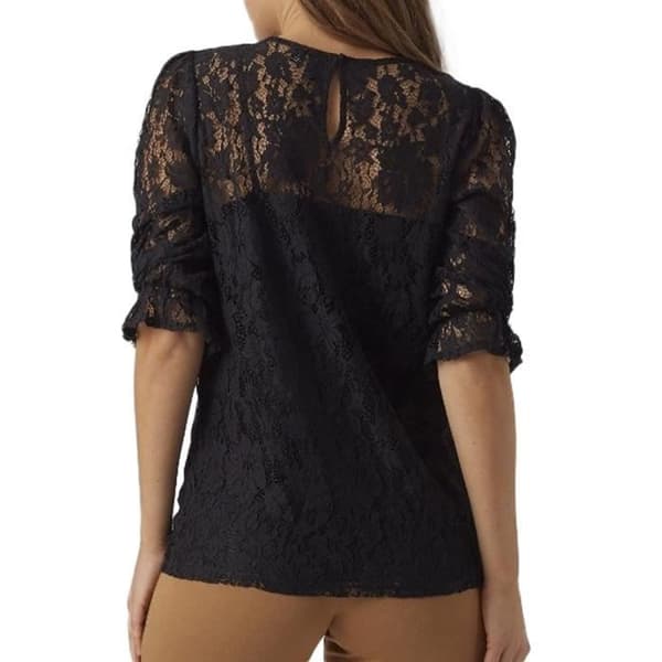 T-shirt kvinna svart Vero Moda graviditet - 3/4 ärm - Sammansättning 65% bomull, 35% polyamid