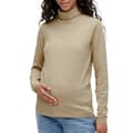 Miniatyrbild 1 av 2: Graviditets T-shirt - MAMALICIOUS - Mia - Beige - Långa Ärmar - Slim Fit