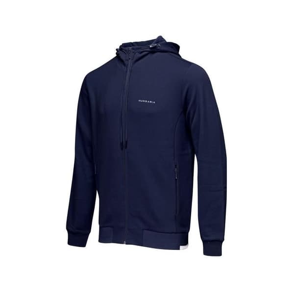 Sweatmix i bomull Hungaria - modell Blouson Ebeko - långärmad - blå färg