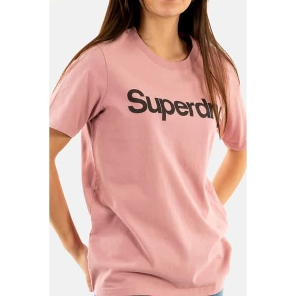 T-shirt - SUPERDRY - W1010710A 10R - Rosa - Rund hals - Korta ärmar