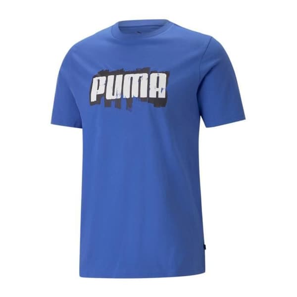 T-shirt Blå Herr Puma Text
