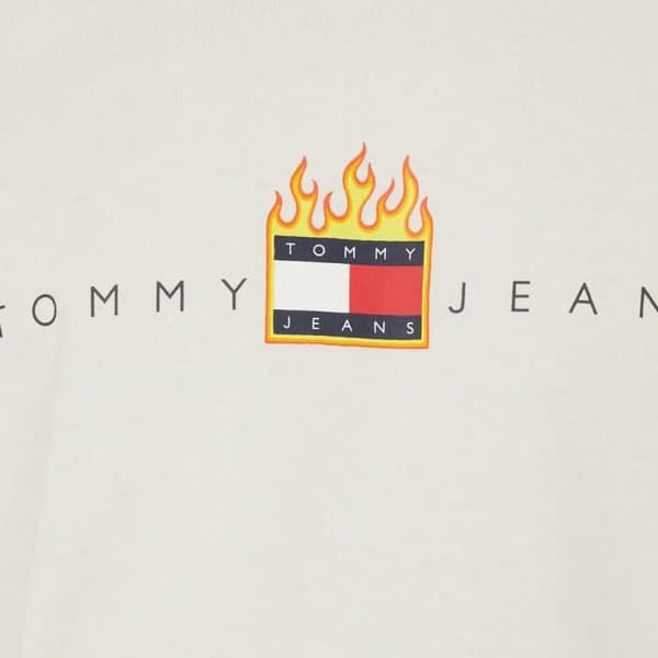 T-shirt Ecru Dam Tommy Hilfiger Linear