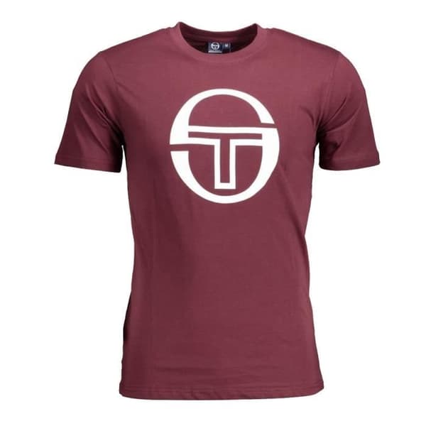Sergio Tacchini Stadium T-shirt herr - Vinröd - Korta ärmar - Logotyptryck