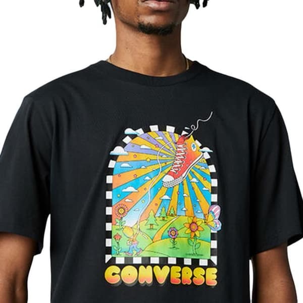 T-shirt Herr Converse Flying - Svart - Kortsleeve - 100% bomull