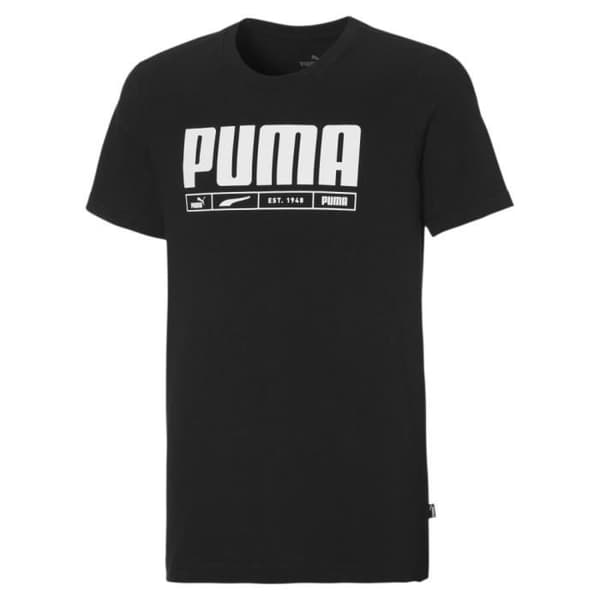 T-shirt Kille - PUMA - Svart - 100% bomull - Kort ärm - Rund hals
