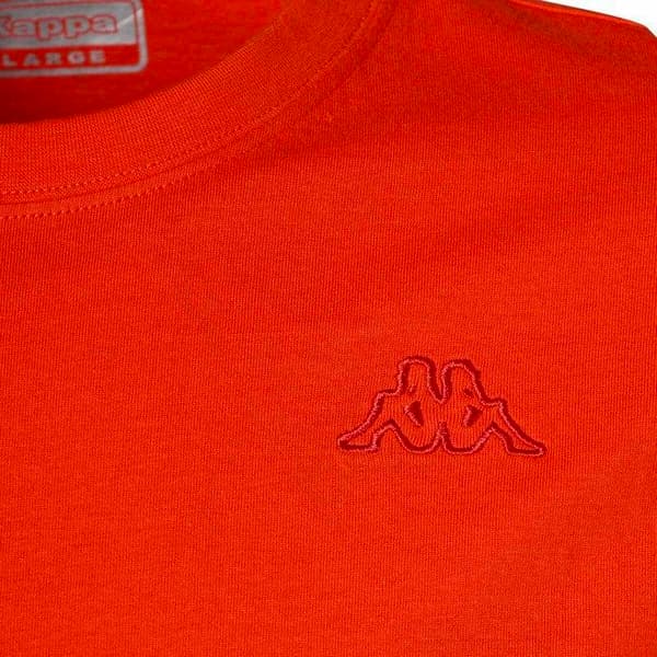 T-shirt herr Cafers - KAPPA - Ljus röd, marinblå - Rak passform - 100% bomull