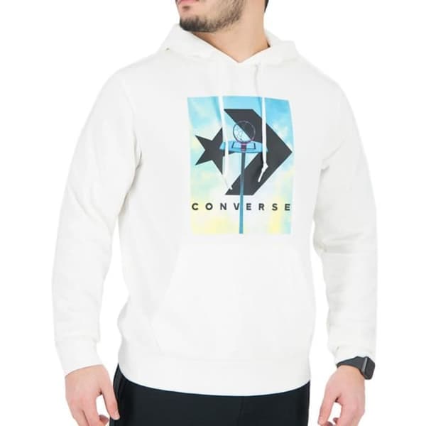 Vit huvtröja för män Converse Dreamer
