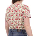 Miniatyrbild 2 av 2: Blus Kvinna Vero Moda Easy - Kort Ärmar - V-Hals - Blommönster - Vit/Gul