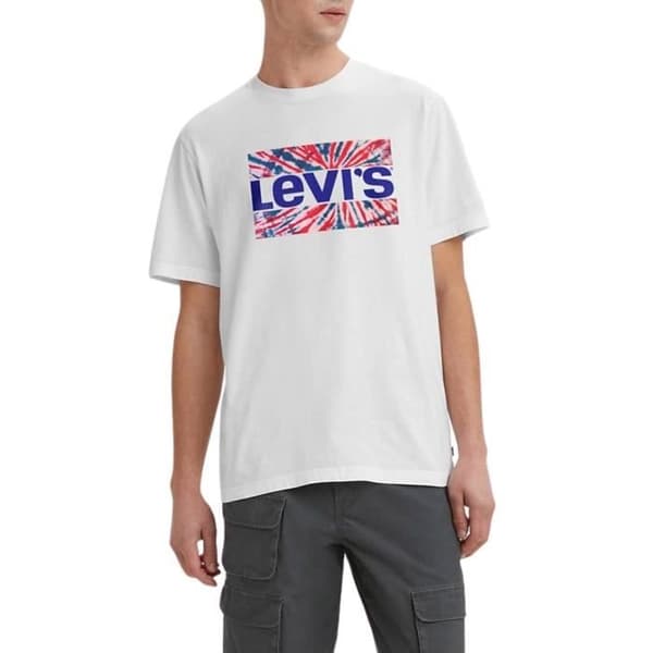 Levis Relaxed Tie Dye White T-shirt för män