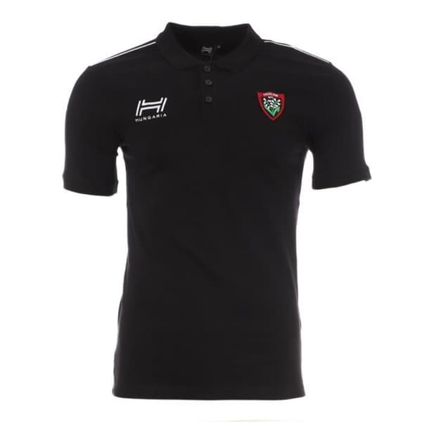 Polo Herr - Hungaria - RC Toulon - Svart - Kortärmad - Knäppt krage