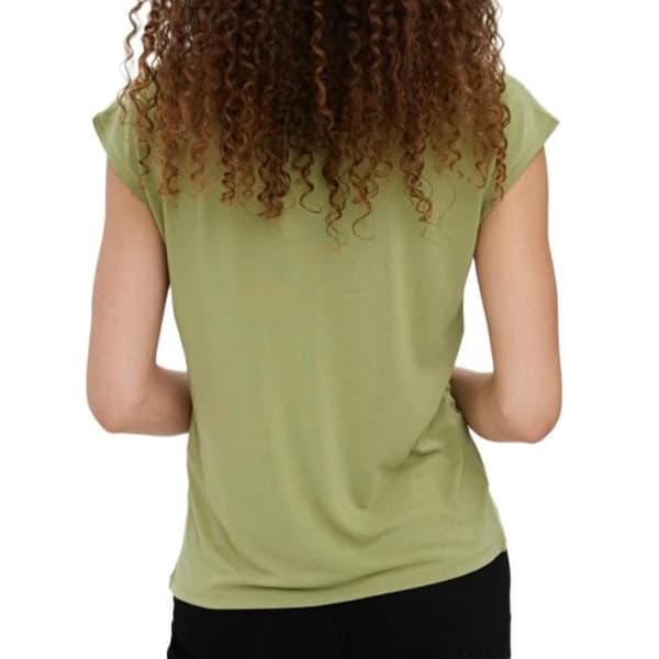 T-shirt Kvinna Vero Moda Filli - Kaki - Kortärmad - V-ringad