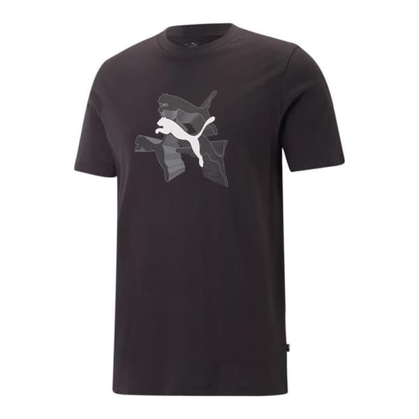 Puma GRAPHICS reflekterande T-shirt, svart, herr