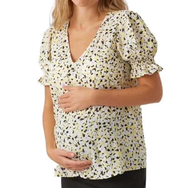Blus Gul/Vit Kvinna Vero Moda Gravid Molea