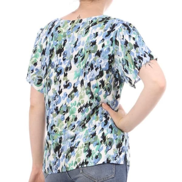 Vit T-shirt med mönster för kvinnor Vero Moda Easy V-hals