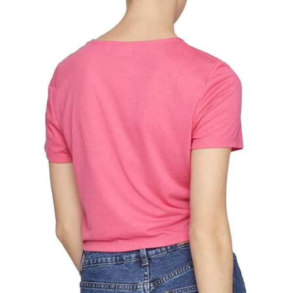 T-shirt Kvinna - VILA - Vimooney - Crop top - Korta ärmar - Mjuk tyg - Rosa