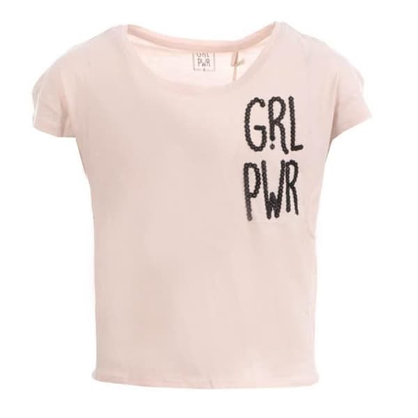 T-shirt Flicka Teddy Smith Tipower - Ljusrosa - Kort ärm - 100% Bomull