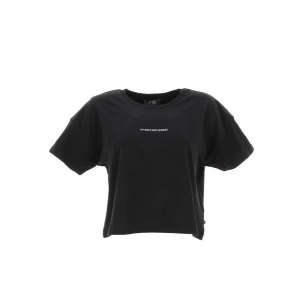 T-shirt dam Modell med kort ärm LE TEMPS DES CERISES Vinagi svart - Regular - Lätt och bekväm
