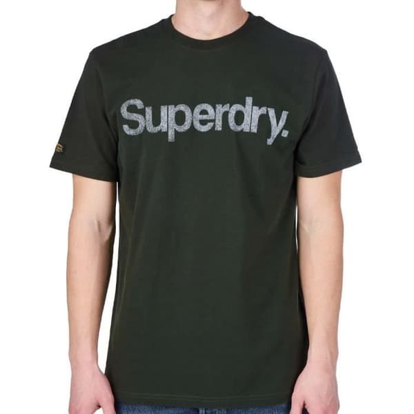 T-Shirt Herr Superdry Vintage Cl Classic - Mörkgrön - Kort Ärmar - 100% Bomull