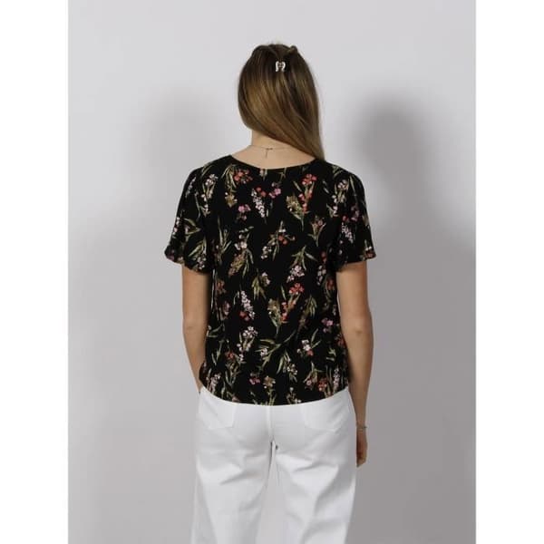 T-shirt - Vero Moda - Vmeasy - Korta ärmar - V-ringning - Blommönster
