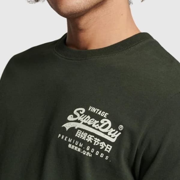 T-shirt Herr - Superdry Vl Narrative - Kaki - Kortärmad - 100% bomull