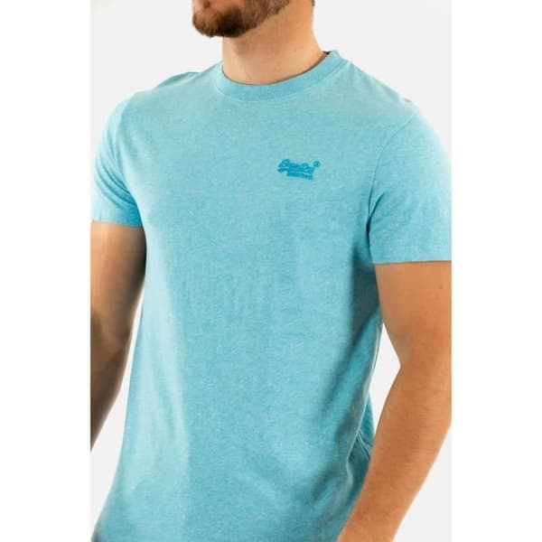 T-shirt - SUPERDRY - M1011245A 5WW - Turkos Havsgrus - Kortärmad - Rund Hals