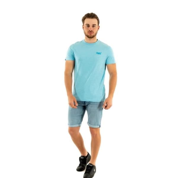 T-shirt - SUPERDRY - M1011245A 5WW - Turkos Havsgrus - Kortärmad - Rund Hals