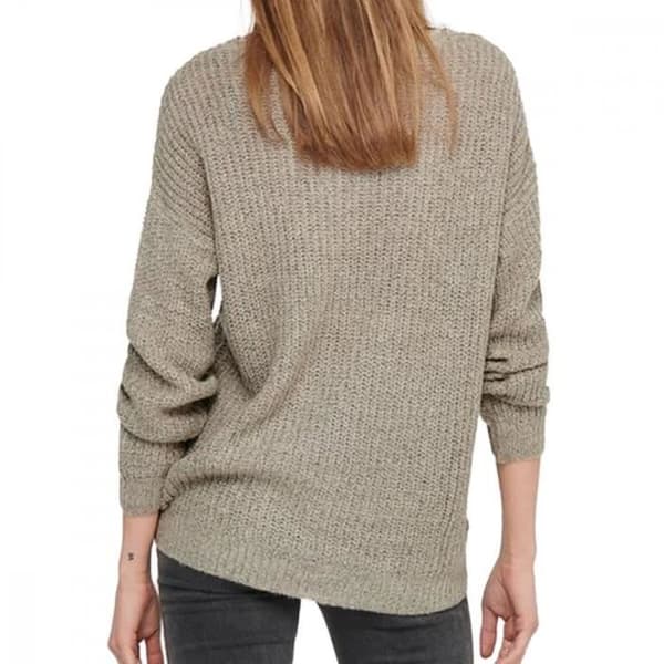 Pull kvinnod - Jacqueline de Yong - MEGAN - Beige melerat - V-ringning - Oversized