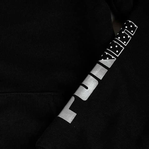 Svetttröja med huva svart pojke Puma grafisk hoodie