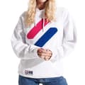 Miniatyrbild 1 av 3: Sweat med huva Vit Dam Superdry Koden Logotyp - Lång ärm - Lång sammansättning - 100% bomull