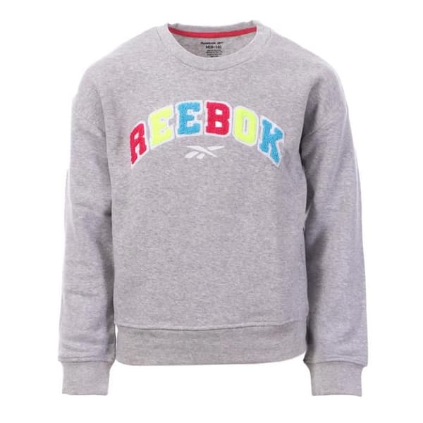 Gråmelerad sweatshirt tjej Reebok