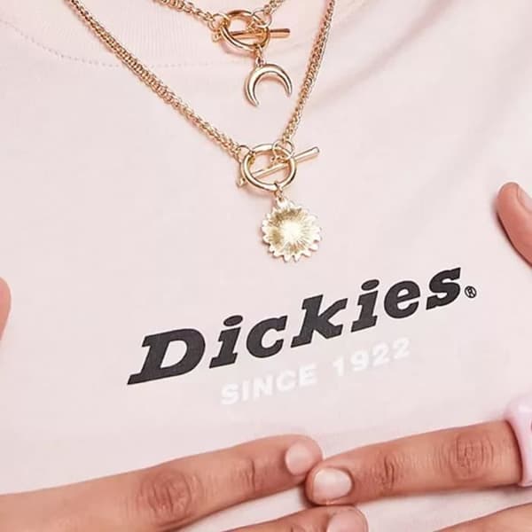 T-shirt Crop Rose Kvinna Dickies Central 1922