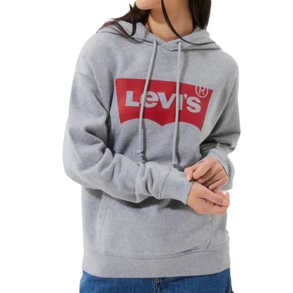Grå luvtröja dam Levi's Graphic