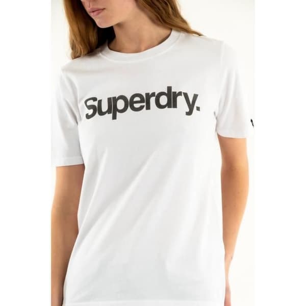 T-shirt - SUPERDRY - W1010710A T7X - Vit - Bomull - Kortärmad
