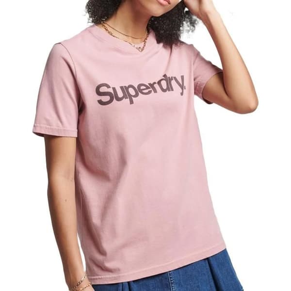 T-shirt - SUPERDRY - W1010710A 10R - Rosé - Korta Ärmar - Rundad Krage