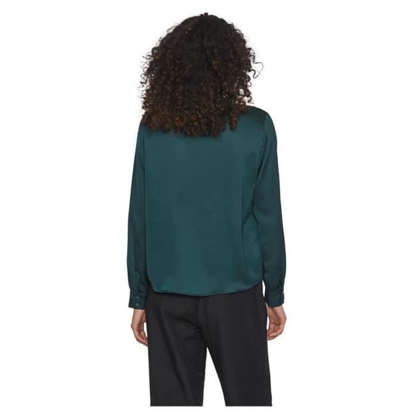 Vila Viellette col V L-S Top-Noos Chemisier Manches Longues, Pins Ponderosa, 36 Kvinna