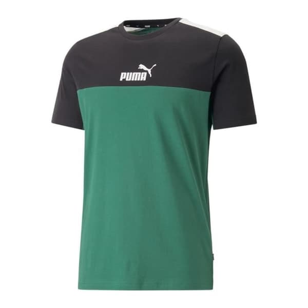 T-shirt Grön/Svart Herr Puma Ess Block
